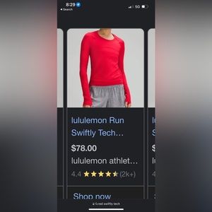 Lululemon Swiftly Long Sleeve